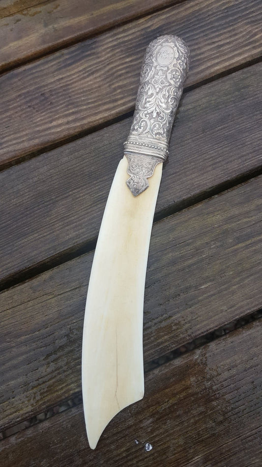 Victorian Silver Handled & Ivory Page Turner