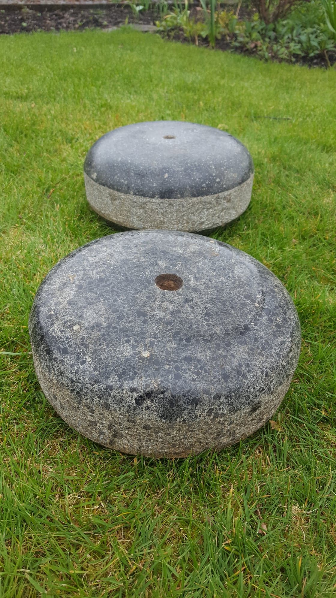 Pair Ailsa Craig Granite Curling stones