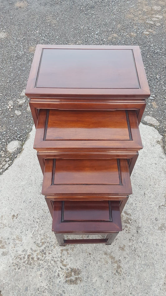 Nest of Four Rosewood Tables