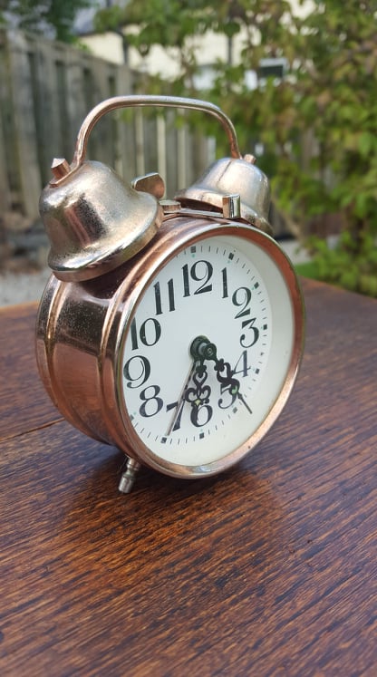 Small Copper Wind Up Clock