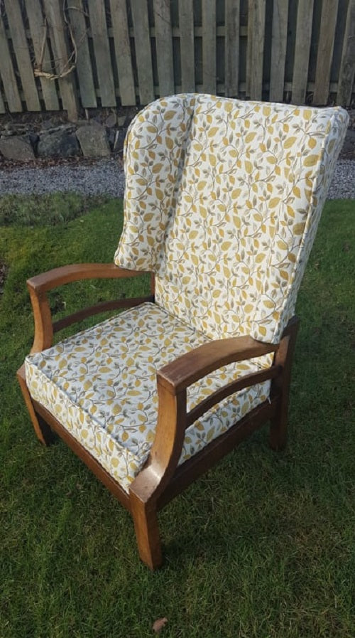 Re-upholstered Antique Walnut Chair