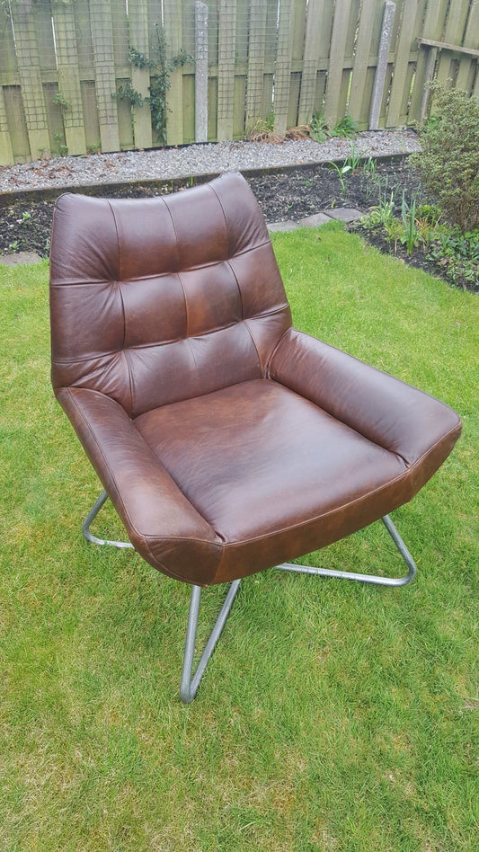 "Dialma" Italian Leather Chair